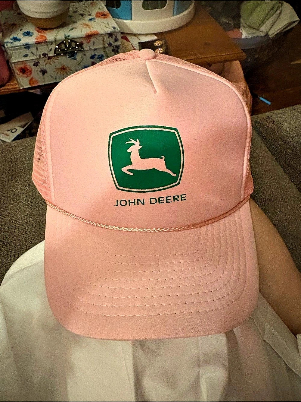 Rare Vintage Pink John Deere Mesh Back Cap – Mint Condition